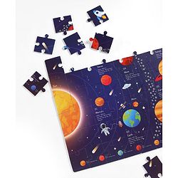 Babyhug Ultimate Solar System Floor Puzzle - 60 Pcs| Interactive Fact-Learning Jigsaw Puzzle| Booklet with 25 Fun Facts About Planets| Boost Critical Thinking and Spatial Awareness| BIS Certified