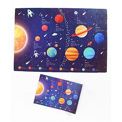 Babyhug Ultimate Solar System Floor Puzzle - 60 Pcs| Interactive Fact-Learning Jigsaw Puzzle| Booklet with 25 Fun Facts About Planets| Boost Critical Thinking and Spatial Awareness| BIS Certified