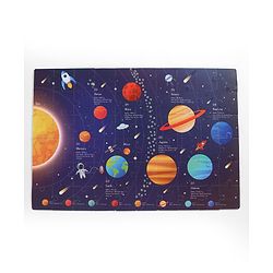 Babyhug Ultimate Solar System Floor Puzzle - 60 Pcs| Interactive Fact-Learning Jigsaw Puzzle| Booklet with 25 Fun Facts About Planets| Boost Critical Thinking and Spatial Awareness| BIS Certified
