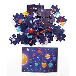 Babyhug Ultimate Solar System Floor Puzzle - 60 Pcs| Interactive Fact-Learning Jigsaw Puzzle| Booklet with 25 Fun Facts About Planets| Boost Critical Thinking and Spatial Awareness| BIS Certified