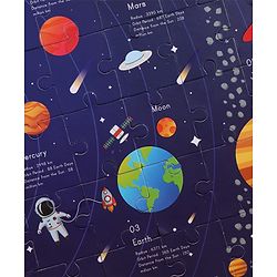 Babyhug Ultimate Solar System Floor Puzzle - 60 Pcs| Interactive Fact-Learning Jigsaw Puzzle| Booklet with 25 Fun Facts About Planets| Boost Critical Thinking and Spatial Awareness| BIS Certified
