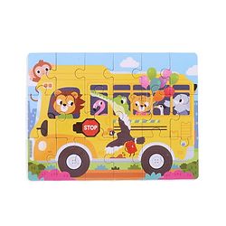 Babyhug 4 in 1 Animal Transportation Jigsaw Puzzle Set - 90 pcs| 4 Difficulty Levels| Beautifully Illustrated| Improves Hand -Eye Coordination & Problem Solving| BIS Certified| Gifting Idea for 3+ yrs