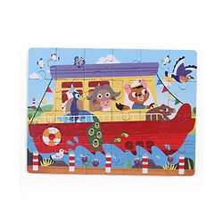Babyhug 4 in 1 Animal Transportation Jigsaw Puzzle Set - 90 pcs| 4 Difficulty Levels| Beautifully Illustrated| Improves Hand -Eye Coordination & Problem Solving| BIS Certified| Gifting Idea for 3+ yrs
