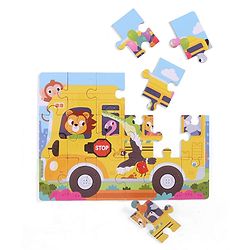 Babyhug 4 in 1 Animal Transportation Jigsaw Puzzle Set - 90 pcs| 4 Difficulty Levels| Beautifully Illustrated| Improves Hand -Eye Coordination & Problem Solving| BIS Certified| Gifting Idea for 3+ yrs
