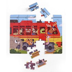 Babyhug 4 in 1 Animal Transportation Jigsaw Puzzle Set - 90 pcs| 4 Difficulty Levels| Beautifully Illustrated| Improves Hand -Eye Coordination & Problem Solving| BIS Certified| Gifting Idea for 3+ yrs