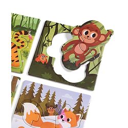 Babyhug 4 in 1 Animal Transportation Jigsaw Puzzle Set - 90 pcs| 4 Difficulty Levels| Beautifully Illustrated| Improves Hand -Eye Coordination & Problem Solving| BIS Certified| Gifting Idea for 3+ yrs