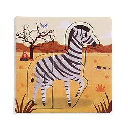 Babyhug 4 in 1 Animal Transportation Jigsaw Puzzle Set - 90 pcs| 4 Difficulty Levels| Beautifully Illustrated| Improves Hand -Eye Coordination & Problem Solving| BIS Certified| Gifting Idea for 3+ yrs