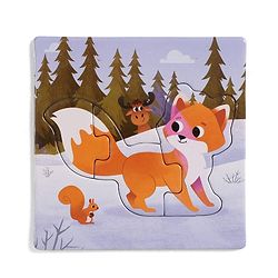 Babyhug 4 in 1 Animal Transportation Jigsaw Puzzle Set - 90 pcs| 4 Difficulty Levels| Beautifully Illustrated| Improves Hand -Eye Coordination & Problem Solving| BIS Certified| Gifting Idea for 3+ yrs