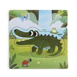 Babyhug 4 in 1 Animal Transportation Jigsaw Puzzle Set - 90 pcs| 4 Difficulty Levels| Beautifully Illustrated| Improves Hand -Eye Coordination & Problem Solving| BIS Certified| Gifting Idea for 3+ yrs