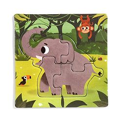 Babyhug 4 in 1 Animal Transportation Jigsaw Puzzle Set - 90 pcs| 4 Difficulty Levels| Beautifully Illustrated| Improves Hand -Eye Coordination & Problem Solving| BIS Certified| Gifting Idea for 3+ yrs