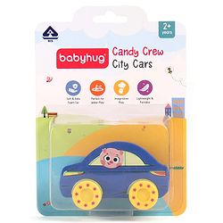 Babyhug Candy Crew City Cars - Blue| Perfect for Water Play and Floating| Turns Bath Time into an Imaginative Floating Adventure | BIS Certified | Design May Vary