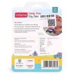 Babyhug Candy Crew City Cars - Blue| Perfect for Water Play and Floating| Turns Bath Time into an Imaginative Floating Adventure | BIS Certified | Design May Vary
