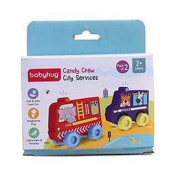 Babyhug Candy Crew City Cars - Blue| Perfect for Water Play and Floating| Turns Bath Time into an Imaginative Floating Adventure | BIS Certified | Design May Vary