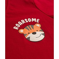 Babyhug Cotton Knit Full Sleeves Striped & Animal Printed T-Shirts Pack of 3 - Yellow Red & Green