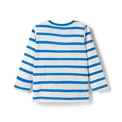 Babyhug Cotton Knit Full Sleeves Striped & Vehicle Printed T-Shirts Pack of 3 - Blue Orange & White