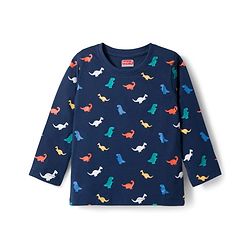 Babyhug 100% Cotton Knit Full Sleeves T-Shirts With Dino Print Pack of 5 - Multicolor