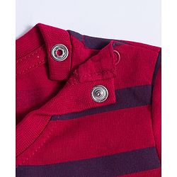 Babyhug Cotton Knit Full Sleeves Striped & Number Printed T-Shirts Pack of 3 - Red Yellow & Blue