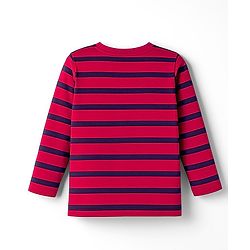 Babyhug Cotton Knit Full Sleeves Striped & Number Printed T-Shirts Pack of 3 - Red Yellow & Blue