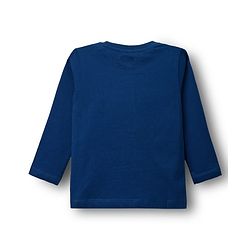 Babyhug Cotton Knit Full Sleeves T-Shirts With Dino Print Pack of 3 - Navy Blue Green & Yellow