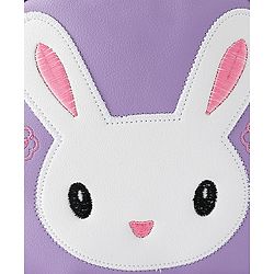 Babyhug Sling Bag With Floral Embroidery & Bunny Patch - Purple