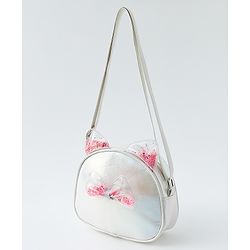 Babyhug Sling Bag with Bow Applique - White