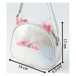 Babyhug Sling Bag with Bow Applique - White