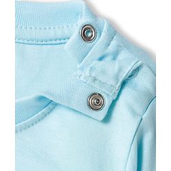 Babyhug Cotton Knit Full Sleeves T-Shirt with Front & Back Camping Graphic - Aqua Blue
