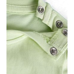 Babyhug Cotton Knit Full Sleeves T-Shirt with Animal Print - Green