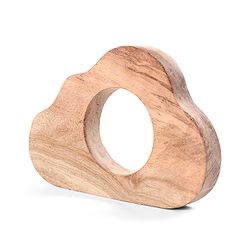 Babyhug Natural Steam Beech Wood Teether Pack of 2 (design may vary)