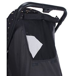 Babyhug Portable Baby Stroller with One-hand Z Compact Fold - Black| Pram for Newborn| Concealed Linked Brake| Swivel Wheels| 5 point Safety Harness| Air Cabin Friendly|