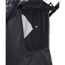 Babyhug Portable Baby Stroller with One-hand Z Compact Fold - Black| Pram for Newborn| Concealed Linked Brake| Swivel Wheels| 5 point Safety Harness| Air Cabin Friendly|
