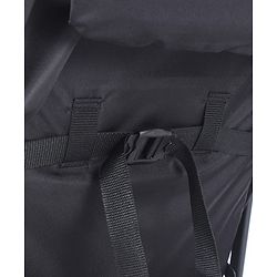 Babyhug Portable Baby Stroller with One-hand Z Compact Fold - Black| Pram for Newborn| Concealed Linked Brake| Swivel Wheels| 5 point Safety Harness| Air Cabin Friendly|