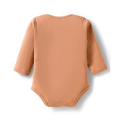 Babyhug 100% Cotton Interlock Knit Full Sleeves Animal Printed Onesies With Leggings & Cap - Brown