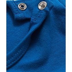 Babyhug 100% Cotton Interlock Knit Full Sleeves Onesies With Animal Print - Navy Blue
