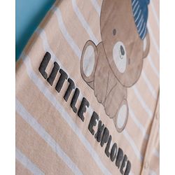 Babyhug 100% Cotton Interlock Knit Full Sleeves Romper With Animal Print - Brown