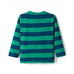 Babyhug 100% Cotton Full Sleeves T-Shirt With Dino Print - Green