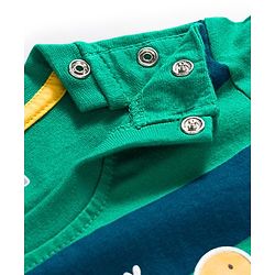 Babyhug 100% Cotton Full Sleeves T-Shirt With Dino Print - Green