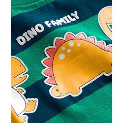 Babyhug 100% Cotton Full Sleeves T-Shirt With Dino Print - Green