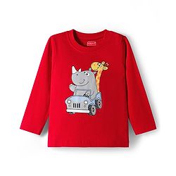 Babyhug 100 % Cotton Single Jersey Knit Full Sleeves T-Shirt With Dino Print Pack Of 7 - Multicolour