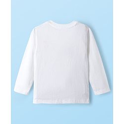 Babyhug 100% Cotton Full Sleeves T-Shirt With Text Print Pack Of 3 - White Navy Blue & Red