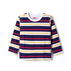 Babyhug 100% Cotton Single Jersey Knit Full Sleeves T-Shirt With Text Print Pack Of 3 - Red Light Blue & Blue