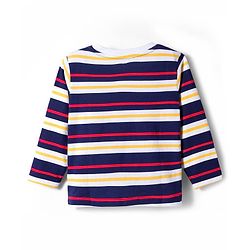 Babyhug 100% Cotton Single Jersey Knit Full Sleeves T-Shirt With Text Print Pack Of 3 - Red Light Blue & Blue