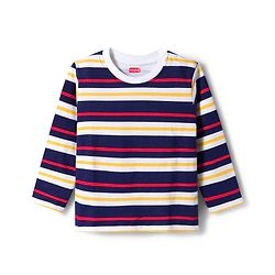 Babyhug 100% Cotton Single Jersey Knit Full Sleeves T-Shirt With Text Print Pack Of 3 - Red Light Blue & Blue