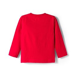 Babyhug 100% Cotton Single Jersey Knit Full Sleeves T-Shirt With Text Print Pack Of 3 - Red Light Blue & Blue