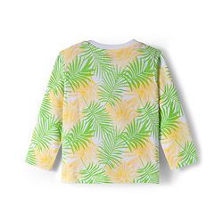 Babyhug 100% Cotton Single Jersey Knit Full Sleeves T-Shirt With Animal Print Pack Of 3 - Yellow Light Green & White