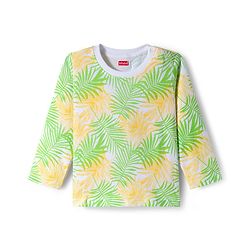 Babyhug 100% Cotton Single Jersey Knit Full Sleeves T-Shirt With Animal Print Pack Of 3 - Yellow Light Green & White