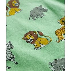 Babyhug 100% Cotton Single Jersey Knit Full Sleeves T-Shirt With Animal Print Pack Of 3 - Yellow Light Green & White