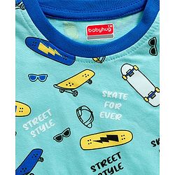 Babyhug 100% Cotton Knit Full Sleeves Striped & Printed T-Shirts Pack of 3 - Multicolor