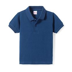 Babyhug Cotton Knit Half Sleeves Polo T-Shirt - Navy Blue