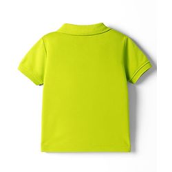 Babyhug Cotton Knit Half Sleeves Solid Colour Polo T-Shirt  - White